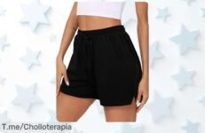 Litherday pantalones cortos para mujer con tejido súper fresco y cintura alta cómoda disfruta este ofertón de precio loco solo por tiempo limitado ¡corre antes que se acabe!