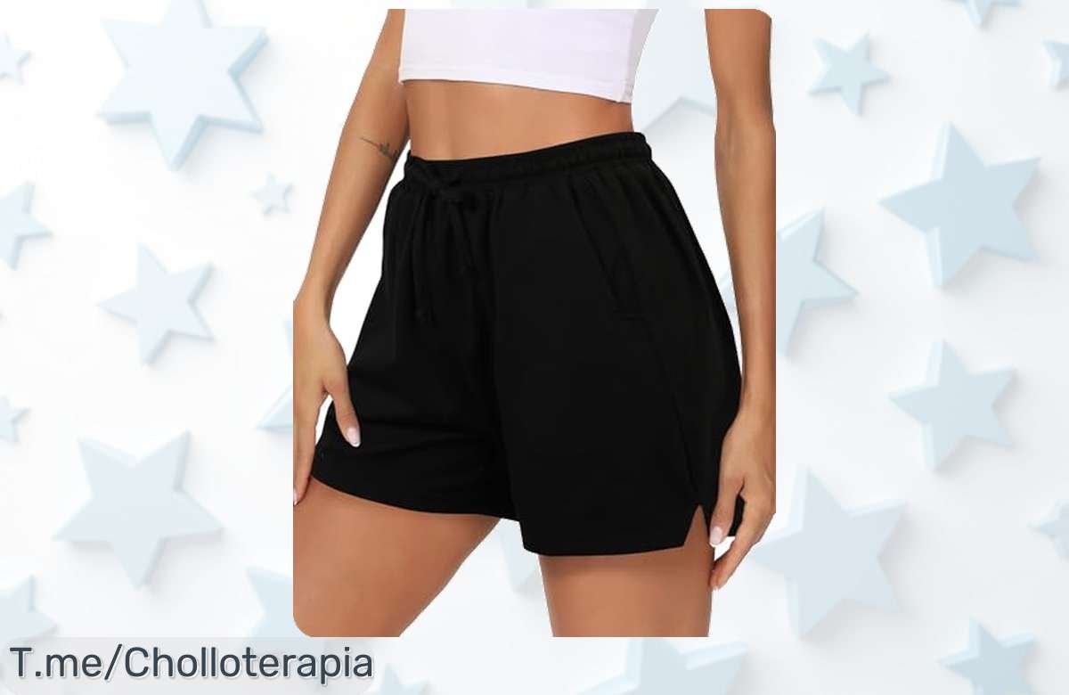 Litherday pantalones cortos para mujer con tejido súper fresco y cintura alta cómoda disfruta este ofertón de precio loco solo por tiempo limitado ¡corre antes que se acabe!