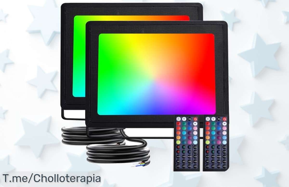Lleva dos focos LED RGB de 50W con control remoto y modos personalizables un super chollo a precio loco que transforma tus fiestas ¡aprovecha ya este ofertón nunca visto!