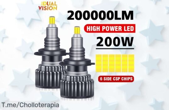 Lleva tu coche al siguiente nivel con bombillas LED Canbus súper mini 200W que iluminan el doble aprovecha este super chollo y descuento brutal antes de que se acabe la oferta
