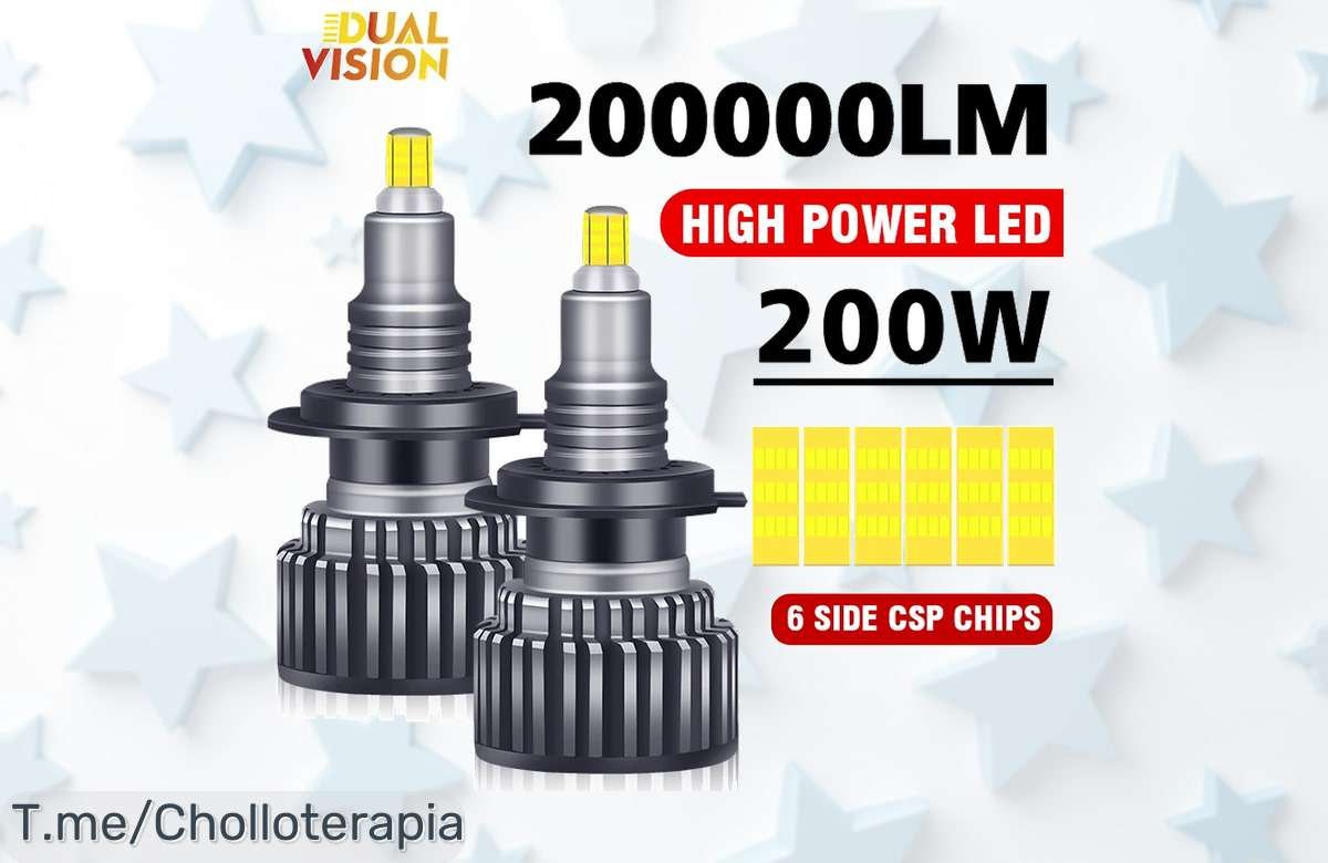 Lleva tu coche al siguiente nivel con bombillas LED Canbus súper mini 200W que iluminan el doble aprovecha este super chollo y descuento brutal antes de que se acabe la oferta