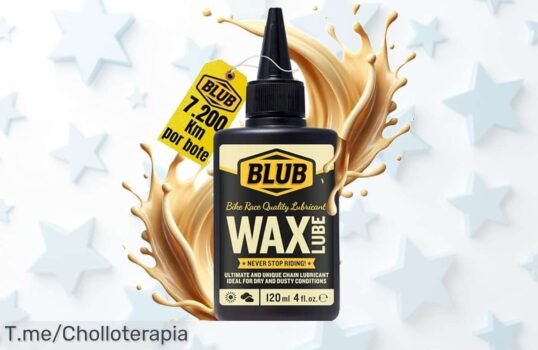 Lubricante para cadena Blub Wax Lube con descuento brutal cuida, protege y silencia tu bici aprovecha este super chollo único antes que se acabe