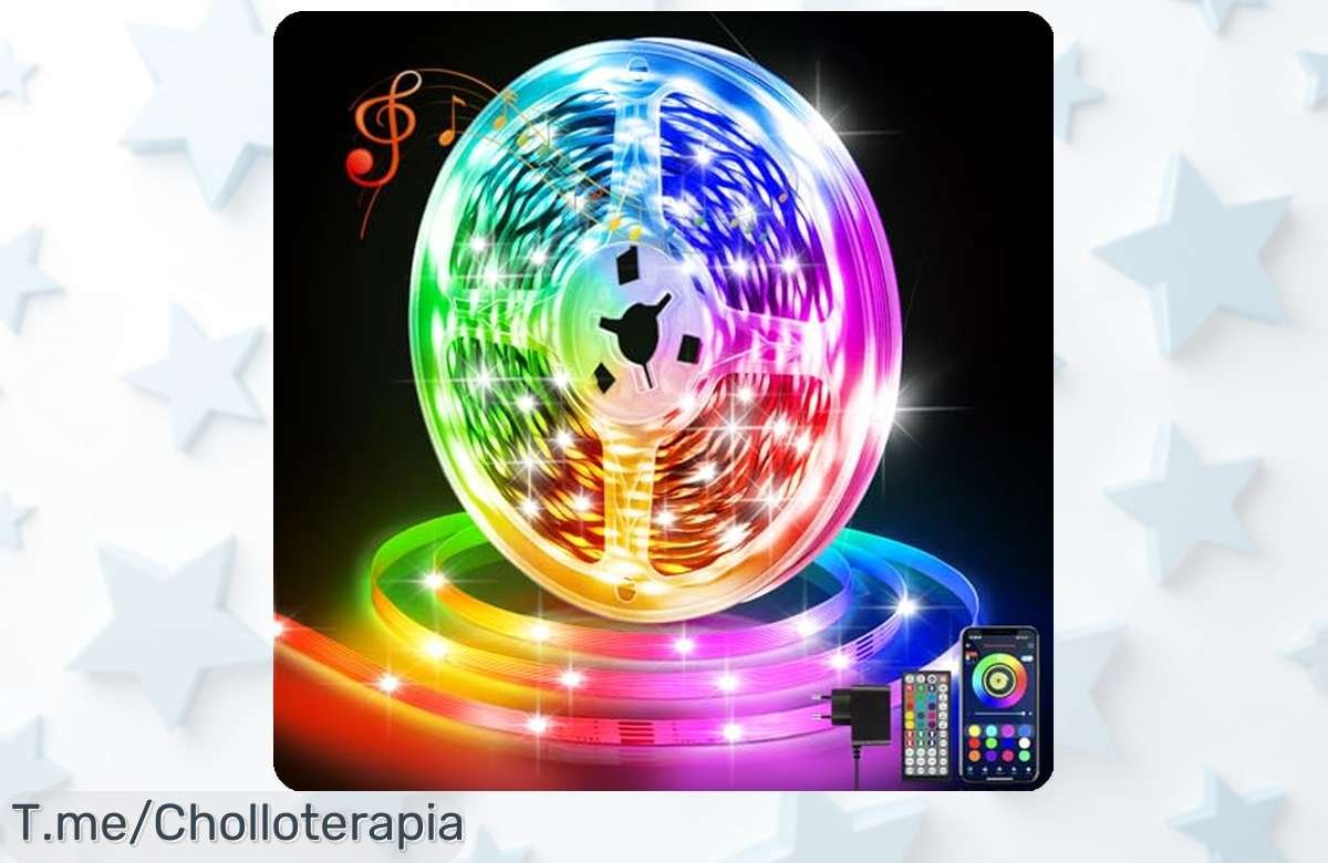 Luces LED inteligente 10M con colores que cambian al ritmo de tu música un super chollo con descuento brutal para transformar tu casa corre antes que se acabe el precio loco