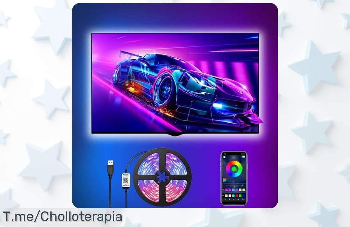 Luz LED RGB para TV 4050 que baila con tu música precio loco nunca visto aprovecha este ofertón y descuento brutal antes de que se agoten las tiras ajustables compra ya