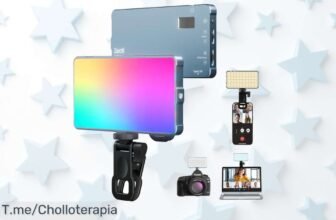 Luz de panel plano con brillo y color súper ajustables para selfies perfectas ahora en un ofertón con descuento brutal aprovecha este precio loco por tiempo limitado