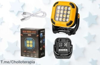 Luz led portátil magnética con súper potencia y carga rápida USB a precio loco nunca visto aprovecha este super chollo manos libres oferta limitada actúa ya