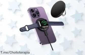 Mag Safe cargador 3 en 1 con carga rápida y soporte giratorio 360° el super chollo que necesitas para tus dispositivos precio de ganga nunca visto ¡aprovecha ya antes que se acabe!