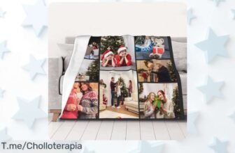 Manta personalizada súper nítida con fotos de lujo para sorprender esta Navidad, rebajada a precio muy bajo por tiempo limitado ¡Corre que se agotan rápido!