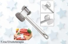 Martillo ablandador de carne con doble cara metal resistente precio loco oferta nunca vista dale ternura a tus platillos aprovecha este ofertón y corre antes que se acabe