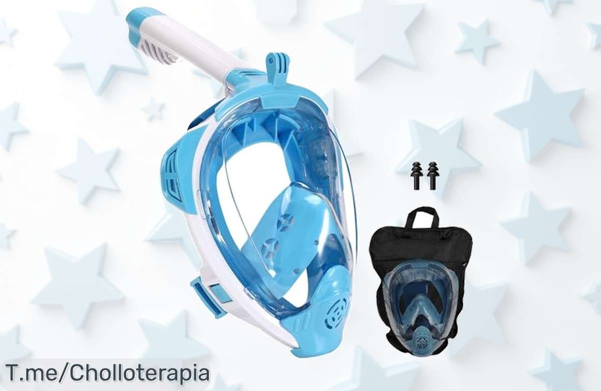 Máscara de buceo farerkass con visión panorámica 180 grados y soporte para cámara un ofertón que nunca viste disfruta respirando fácil bajo el agua precio loco por tiempo limitado ¡corre ya!