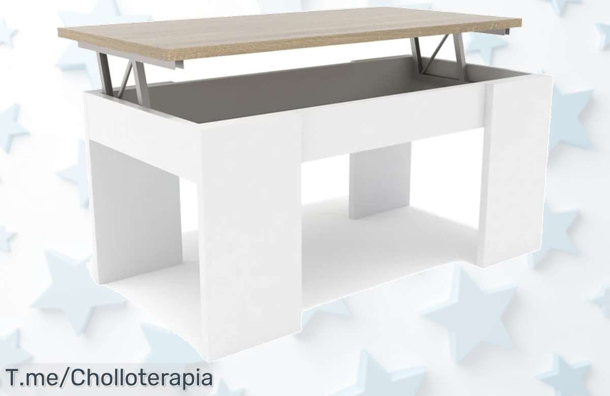 Mesa de centro elevable con super grosor y máxima estabilidad aguanta todo lo que quieras precio loco descuento brutal solo hoy aprovecha este ofertón limitado ¡corre que vuelan!