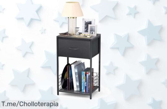 Mesita de noche moderna con cajón gigante para tener todo ordenado disfruta este super chollo a precio loco nunca visto ¡ofertón limitado actúa ya!