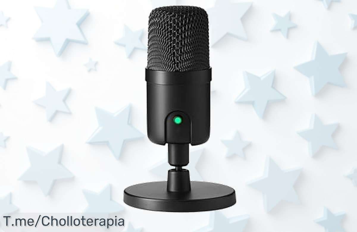 Micrófono condensador Amazon Basics con sonido súper claro y giro 360º en un ofertón nunca visto disfruta de calidad profesional a precio loco aprovecha ya antes que se agote