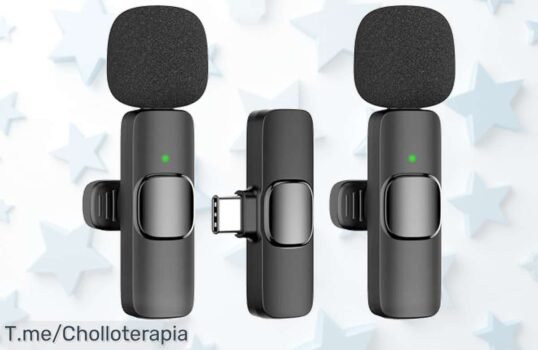 Micrófono inalámbrico con doble micrófono y conexión sin apps ni Bluetooth precio loco que no volverás a ver super chollo limitado corre antes que se agote