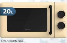 Microondas Cecotec 20L con grill potente deja tus platos listos y doraditos en un momentazo precio de ganga único oferta limitada ¡corre por tu super chollo!