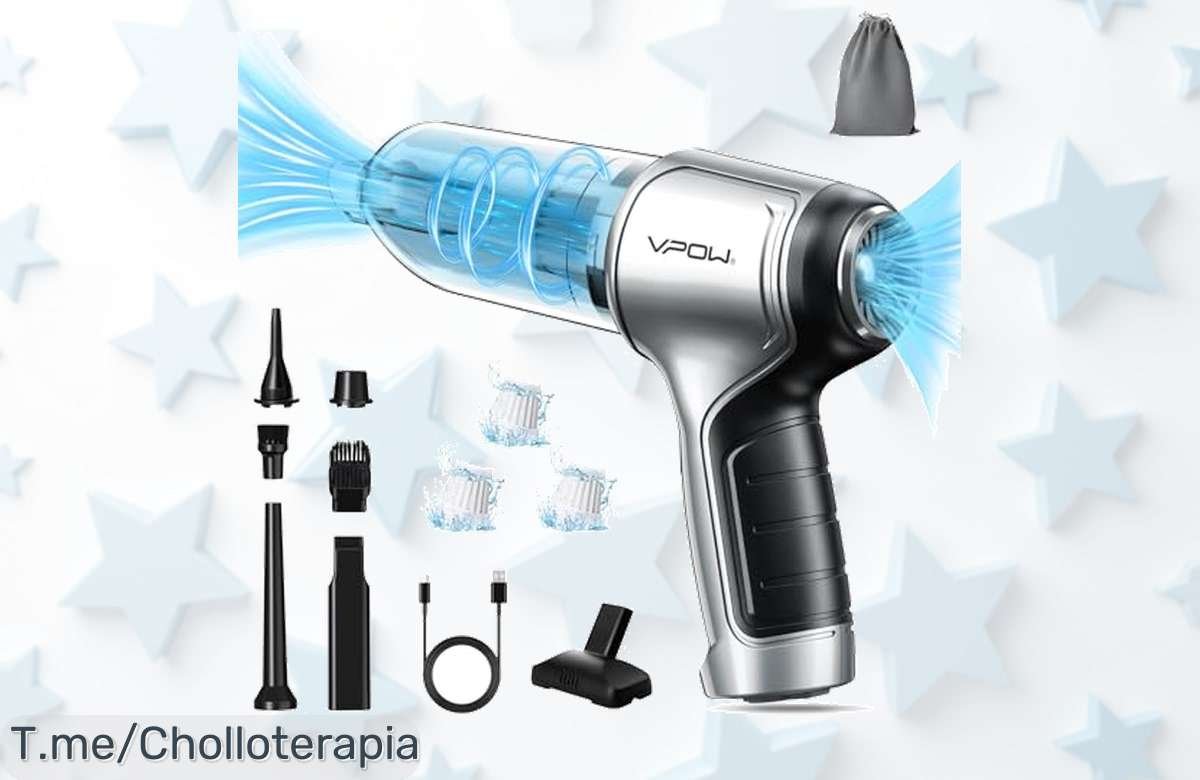 Mini aspirador inalámbrico potente con 15000PA y 8 accesorios el ofertón que dejará tu casa impecable aprovecha este descuento brutal único y por tiempo limitado