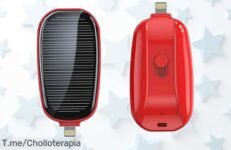 Mini batería solar portátil con linterna led y carga rápida a precio loco nunca visto disfruta este ofertón ideal para emergencias corre que vuelan ¡compra ya!