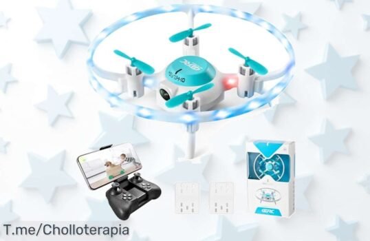 Mini drone con cámara HD y doble batería para niños disfruta vuelos 3D súper divertidos con hélices protegidas a precio loco aprovecha este ofertón único y limitado ya