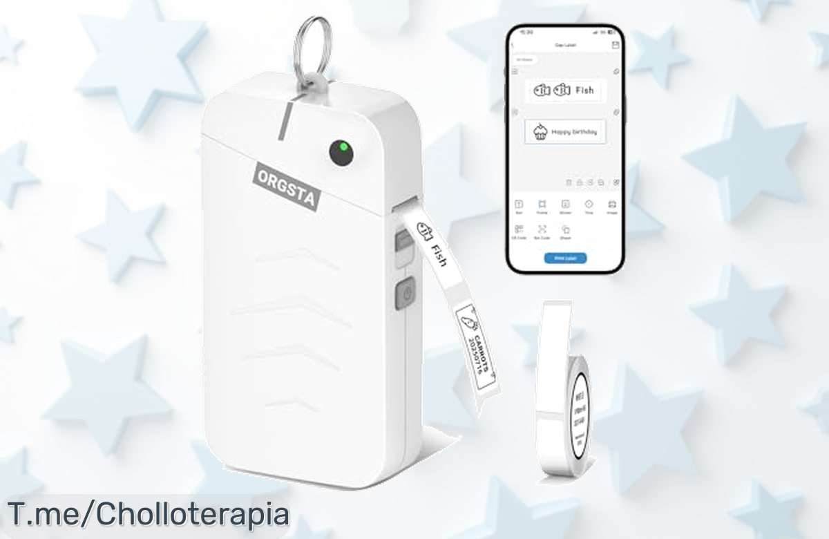 Mini etiquetadora Bluetooth portátil con batería potente imprime etiquetas nítidas al instante oferta nunca vista precio de ganga aprovecha este super chollo ya