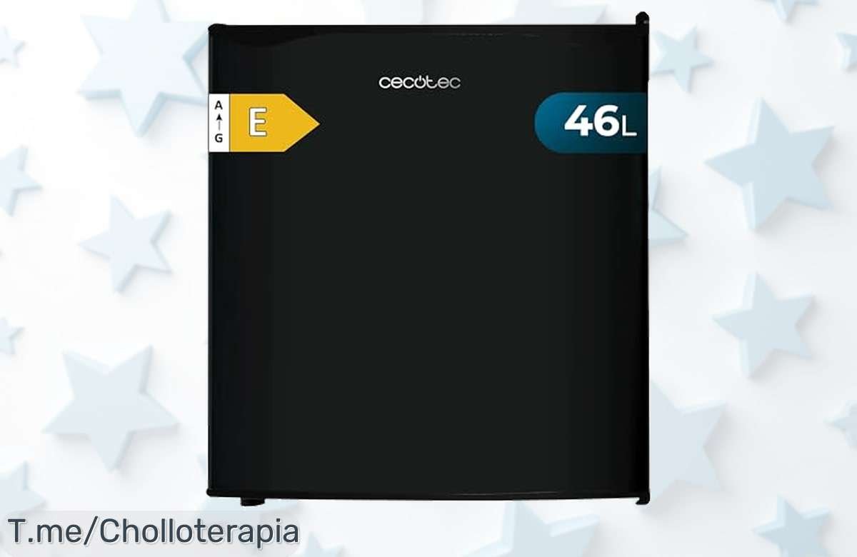 Mini nevera Cecotec GrandCooler 20000 acero inoxidable con puerta reversible y 46L disfruta de un descuento brutal que nunca visto ¡precio de ganga por tiempo limitado corre!