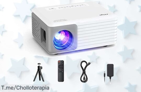 Mini proyector portátil AKIYO con 15000 lúmenes y Full HD calidad nunca vista disfruta de imagen espectacular a precio loco aprovecha este ofertón limitado ya