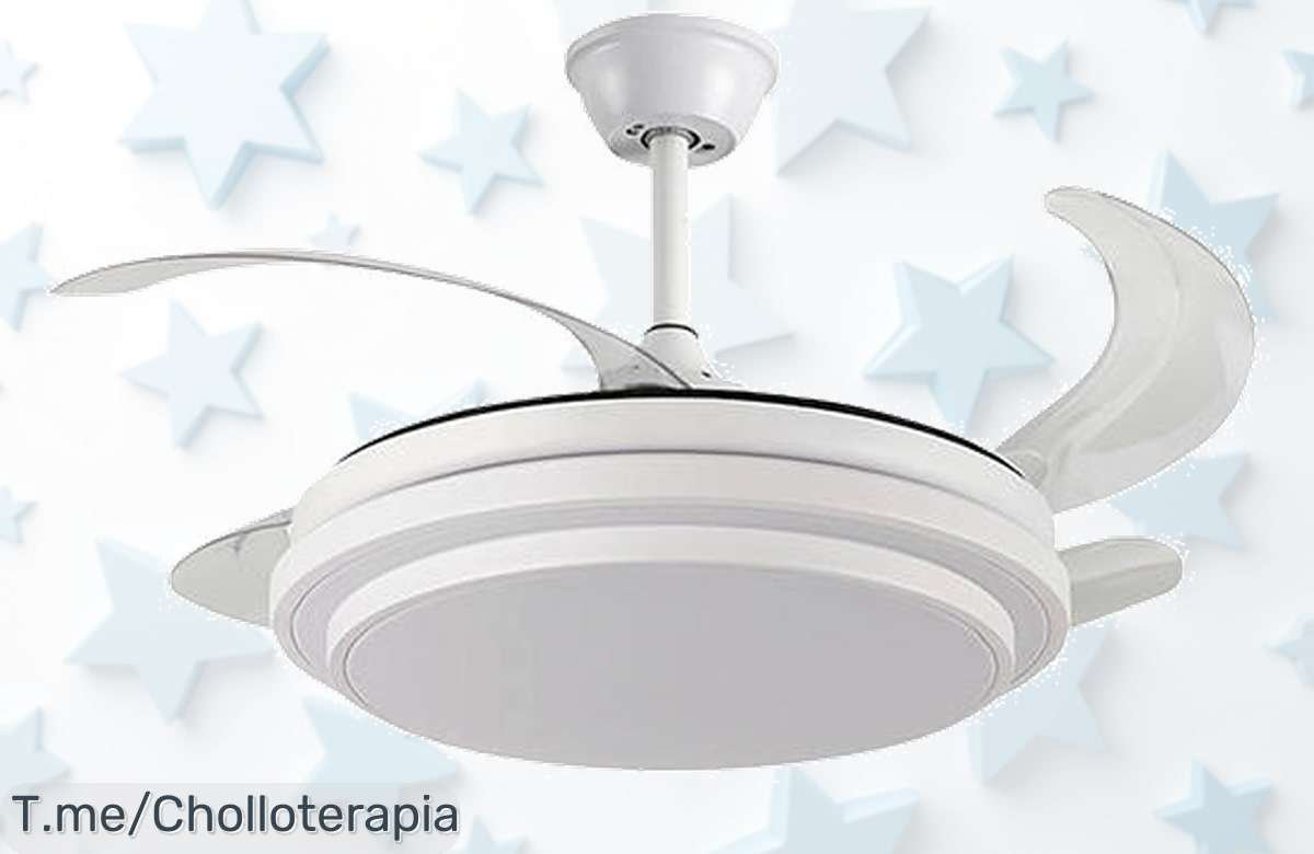 Mini ventilador de techo Selene Bel Air Home con aspas desplegables y luz led el ofertón del año para un fresco silencioso precio loco que se agota rápido compra ya