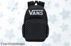 Mochila Vans Alumni Pack 5 con diseño vintage y bolsillo portátil que cuida tus cosas a precio loco único Aprovecha este ofertón limitado ¡compra ya!