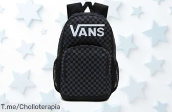 Mochila Vans Alumni Pack 5 con diseño vintage y bolsillo portátil que cuida tus cosas a precio loco único Aprovecha este ofertón limitado ¡compra ya!