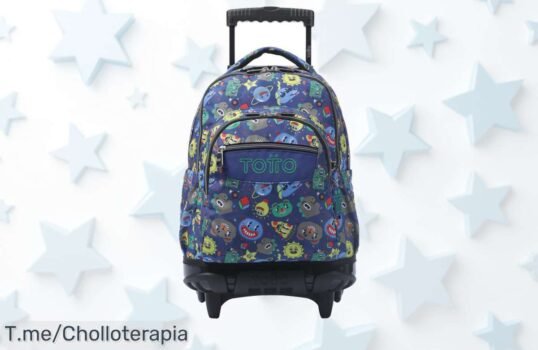 Mochila escolar Totto con ruedas oferta nunca vista súper chollo y descuento brutal aprovecha ahora antes que se agoten las pocas unidades en precio de ganga