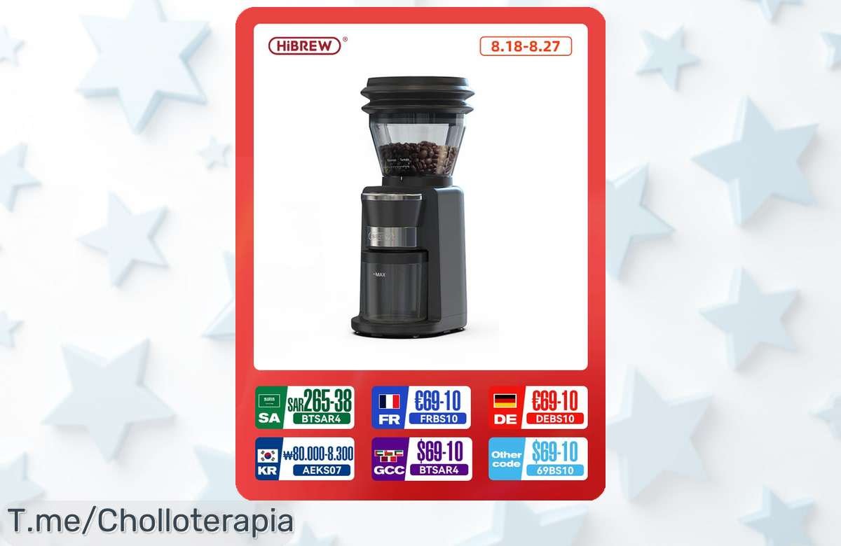 Molinillo eléctrico HiBREW G3 con 31 engranajes para el café perfecto disfruta un descuento brutal nunca visto aprovecha este super chollo ya