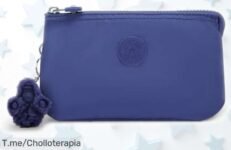 Monedero grande Kipling Creativity azul con compartimentos súper prácticos y precio rebajado insuperable aprovecha este ofertón limitado que vuela muy rápido ¡No lo dejes escapar ya!