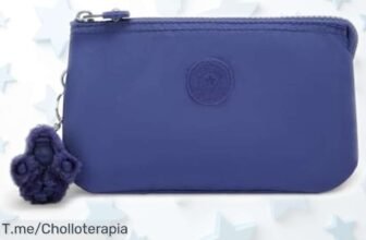 Monedero grande Kipling Creativity azul con compartimentos súper prácticos y precio rebajado insuperable aprovecha este ofertón limitado que vuela muy rápido ¡No lo dejes escapar ya!