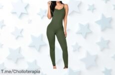 Mono deportivo verde que realza tus curvas con escote en V y trasero de melocotón aprovecha el ofertón con descuento brutal precio loco oferta limitada corre ya
