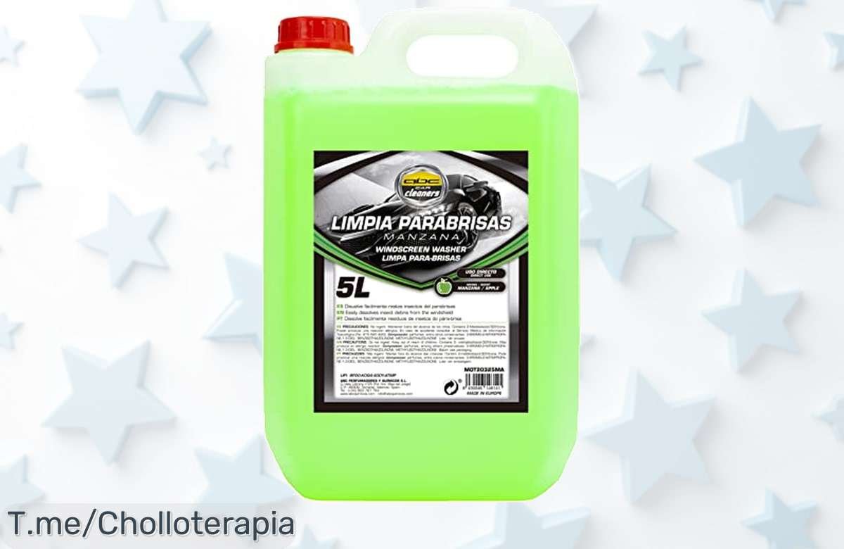 Motorkit lavaparabrisas con aroma manzana que limpia y perfuma tu coche precio loco nunca visto aprovecha este super chollo antes de que se acabe actúa ya