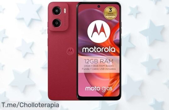 Motorola Moto g05 rojo con 12GB RAM y cámara de 50MP a precio loco nunca visto pantalla mega brillante batería que dura dos días corre por este super chollo antes que se acabe