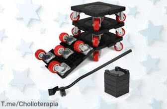 Mueve muebles pesados sin esfuerzo con nuestro elevador de 5 ruedas y hasta 600 kg soporte precio loco descuento brutal única oferta limitada actúa ya