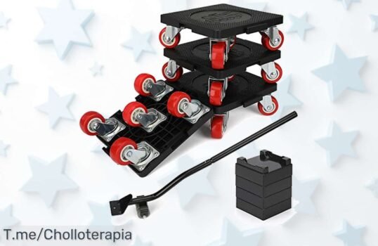 Mueve muebles pesados sin esfuerzo con nuestro elevador de 5 ruedas y hasta 600 kg soporte precio loco descuento brutal única oferta limitada actúa ya