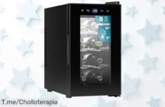 Nevera para vino Cecotec Vinoteca 8 botellas con enfriamiento rápido y luz LED interior un ofertón de precio loco que no vas a ver nunca más corre antes que se agote