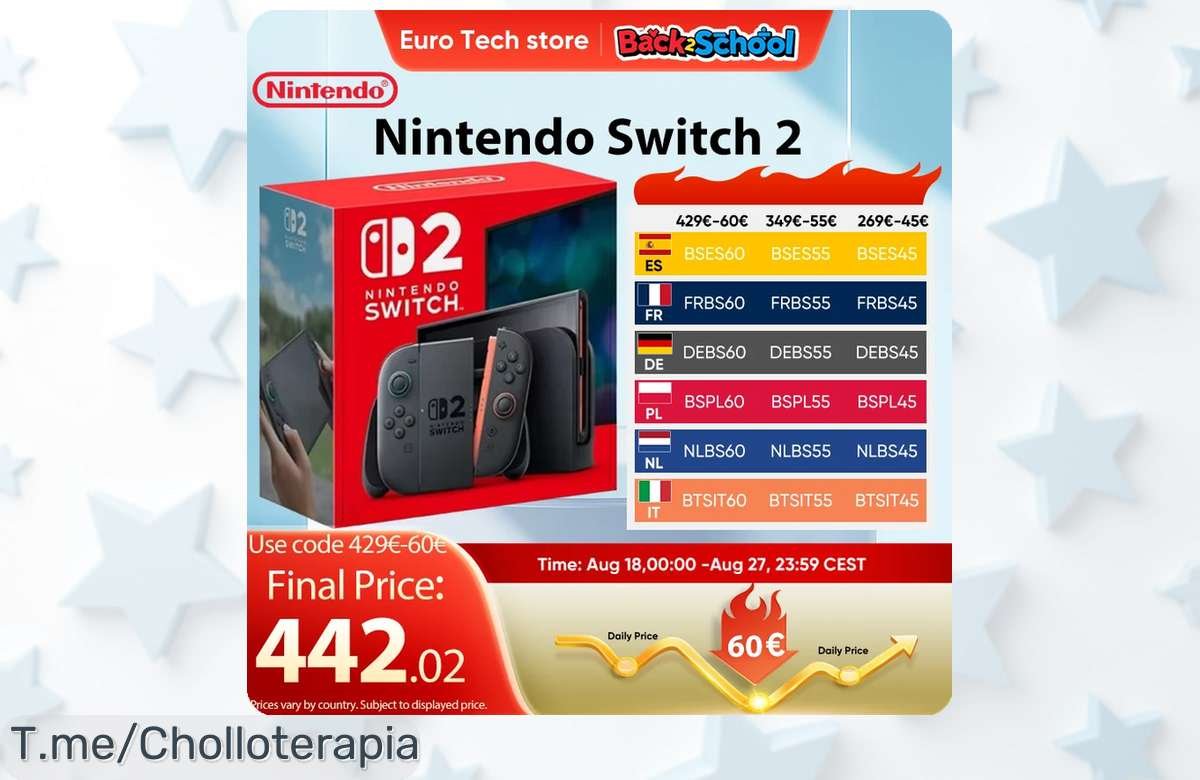 Nintendo Switch 2 con pantalla gigante y mango incluido ¡precio loco nunca visto! Disfruta modo TV estable en este super chollo limitado compra ya antes que se agote