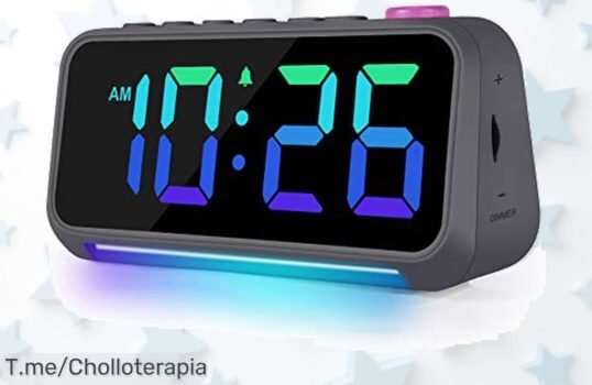 No te pierdas este súper reloj despertador digital que cambia de color y carga tu celular disfruta el mejor despertar con descuento brutal compra ya precio loco y oferta limitada