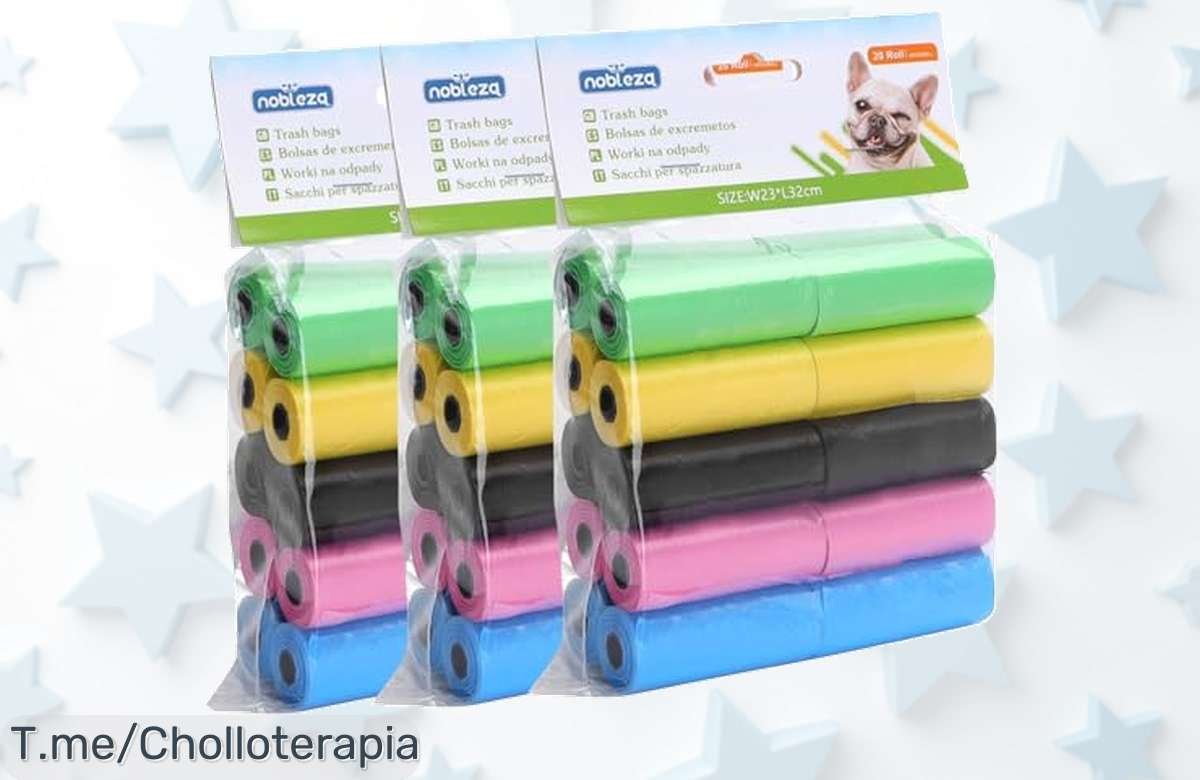 Nobleza bolsas para perros súper resistentes sin olores tamaño ideal gran pack 60 rollos en precio loco descuento brutal nunca visto compra ya este super chollo ofertón limitado