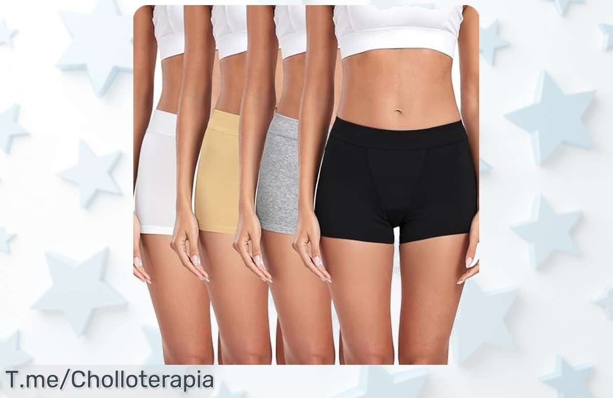 Ocexteur pack 4 braguitas boxer sin costuras con doble capa y frescura increíble a precio loco no dejes pasar este super chollo oferta limitada actúa ya