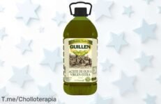 Oliva virgen extra Guillén 5L con sabor único y calidad suprema a un súper chollo nunca visto ¡no dejes escapar este ofertón de precio loco, corre que vuelan!
