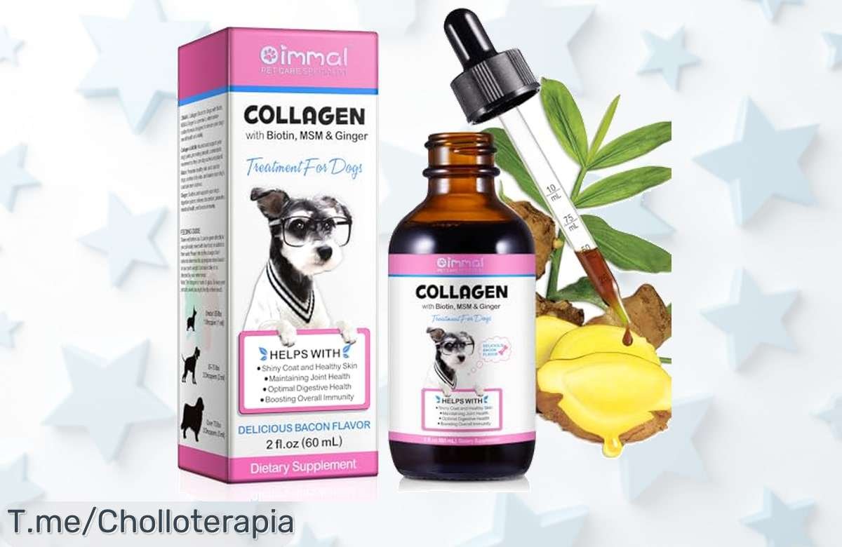 Onznoz colágeno para perros en gotas con fortaleza y pelaje brillante oferta nunca vista precio loco aprovecha este super chollo que vuela hoy mismo