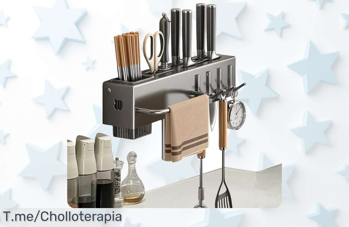 Organizador de cocina sin taladro súper resistente con ganchos ahorra espacio ya disfruta el super chollo nunca visto aprovecha este ofertón antes que se agote