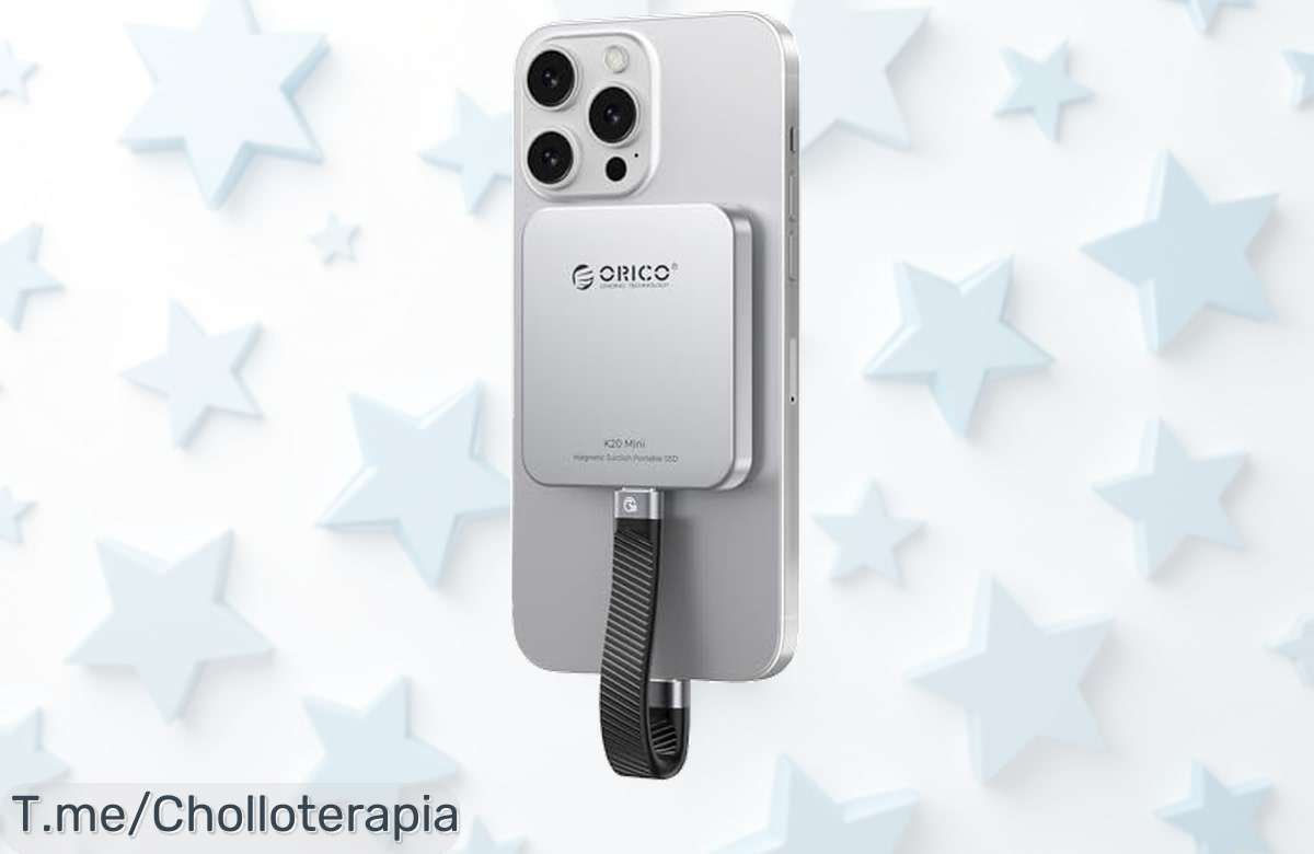 Orico SSD magnético 512GB para iPhone velocidad brutal de 2000MB/s graba en ProRes HDR 4K oferta nunca vista a precio loco corre antes que se acabe este ofertón