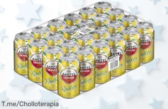 Pack 24 Amstel Radler limón con sabor fresco y natural, ¡un ofertón con descuento brutal nunca visto a precio loco corre que vuelan las unidades!