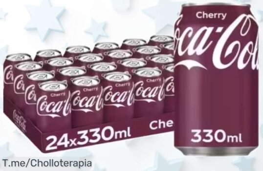 Pack 24 latas de Coca Cola Cherry con sabor espectacular precio loco y super chollo descuento brutal limitado si no actúas ya lo perderás ¡corre antes que vuelen!