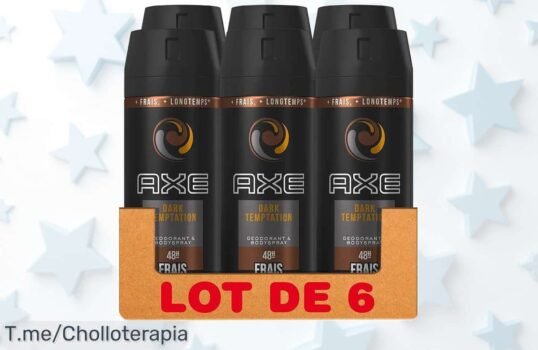Pack 6 sprays Axe Dark Temptation con 48h de protección y aroma irresistible precio loco que no volverás a ver aprovecha este ofertón antes de que se acabe