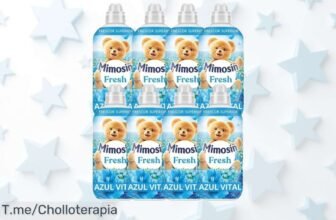 Pack 8 botellas Mimosín azul vital fresh con extra fragancia y suavizante concentrado disfruta de hasta 448 dosis en un precio loco nunca visto aprovecha este super chollo ya
